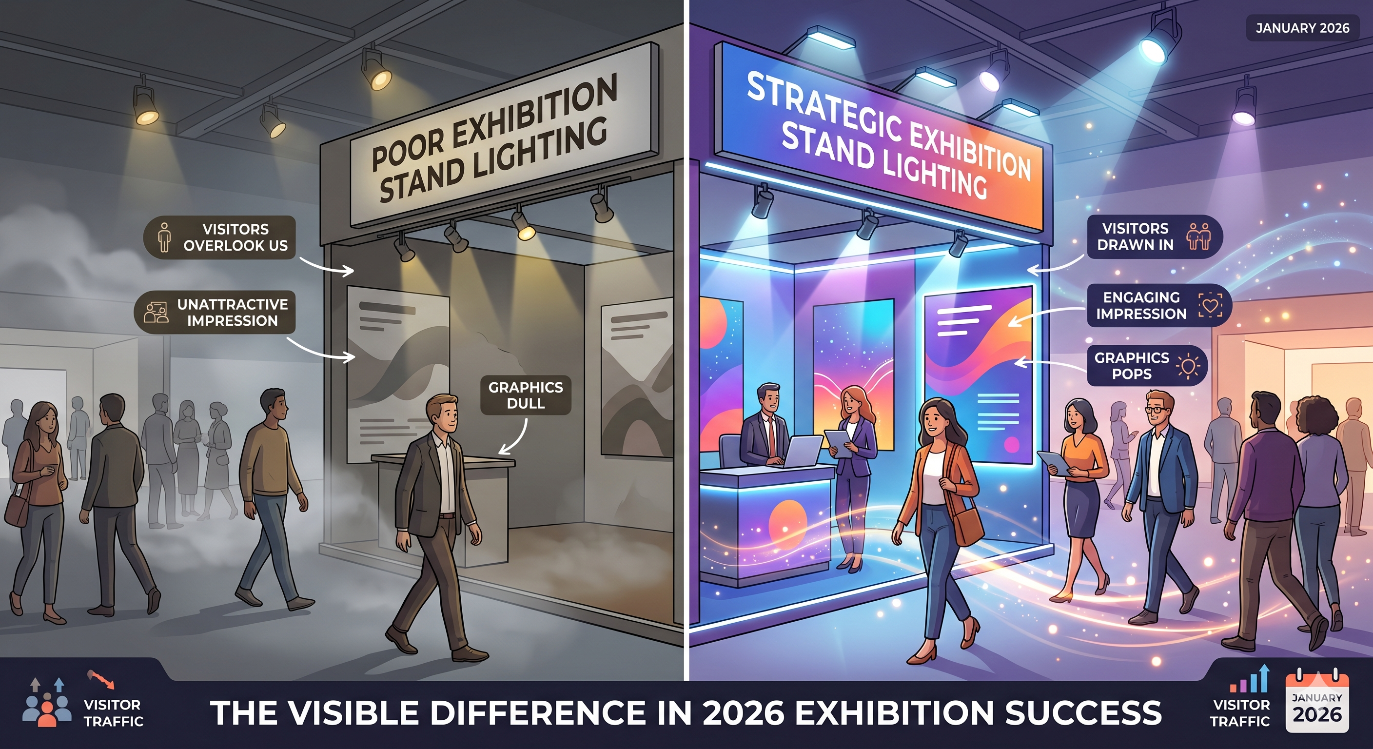 Exhibition stand lighting guide
